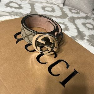 Gucci GG Supreme leather belt size 95